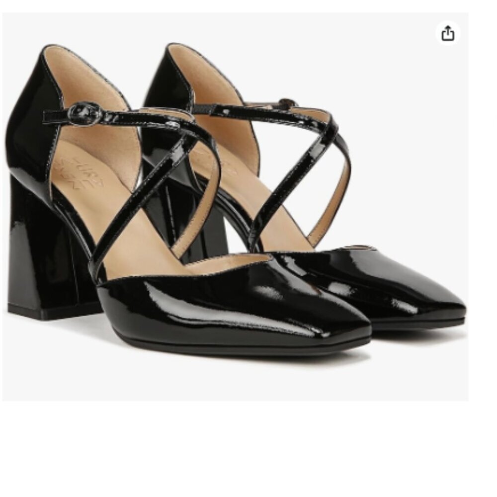 Naturalizer Women's Leesha Strappy Closed Toe Block Heel Pump